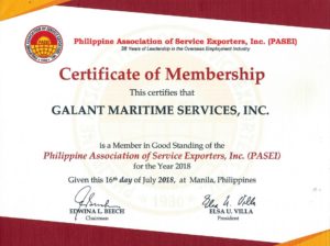 PASEI - Certificate of Membership